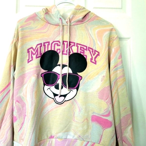 Disney Women's Mickey Mouse Multi-Colored Hoodie Sweatshirt Size M - Picture 3 of 14